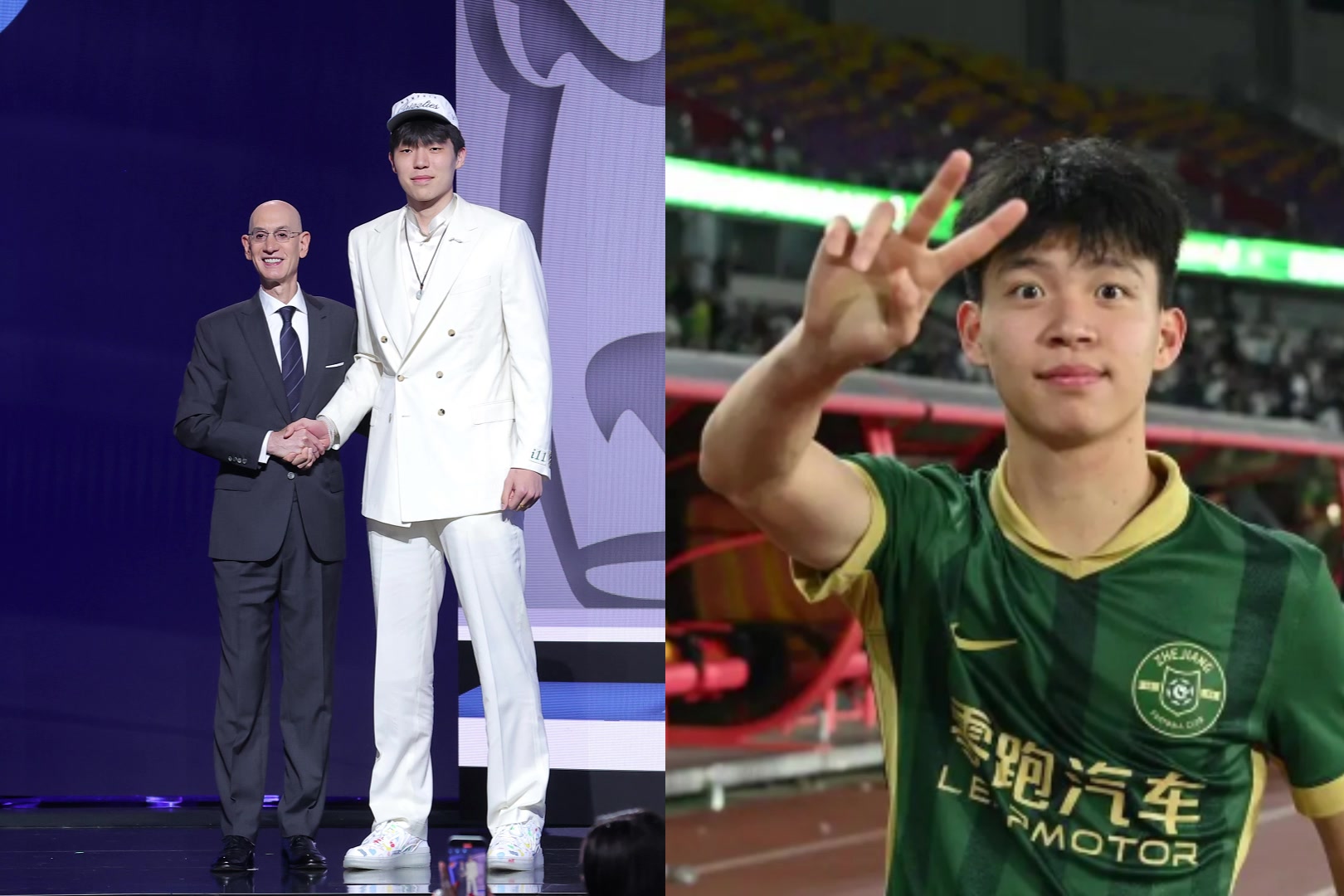 你更看好谁️杨瀚森vs王钰栋中国足篮的两大未来