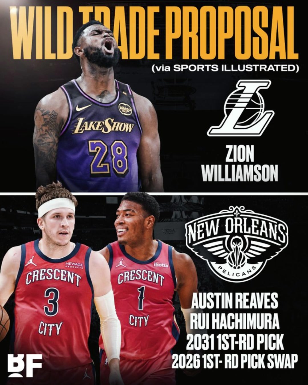 冲击力拉满美媒模拟交易里夫斯八村2首轮换来胖虎