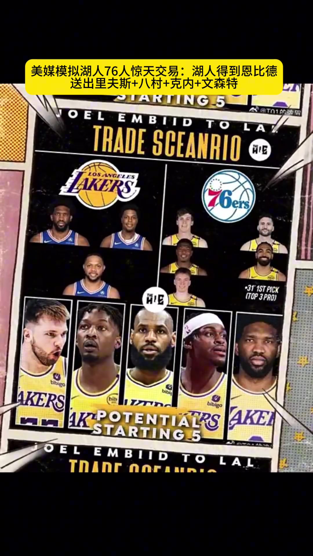 今年首轮出局美媒模拟炸裂交易里夫斯等人五换一恩比德