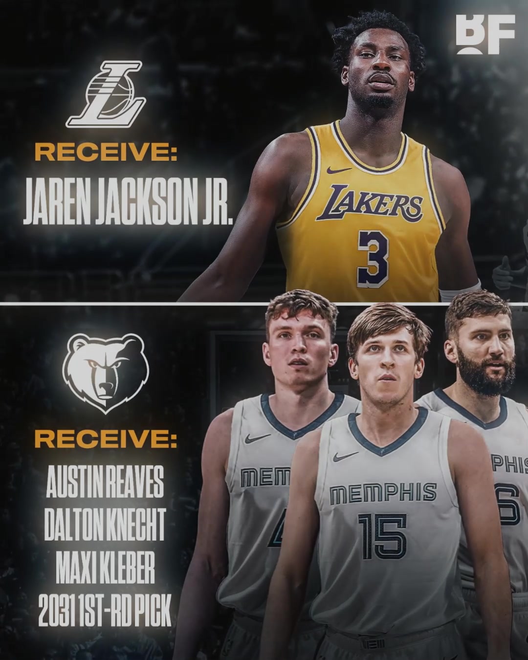 湖人小亏美媒湖人可用里夫斯克内克特克莱伯2031年首轮去换3J