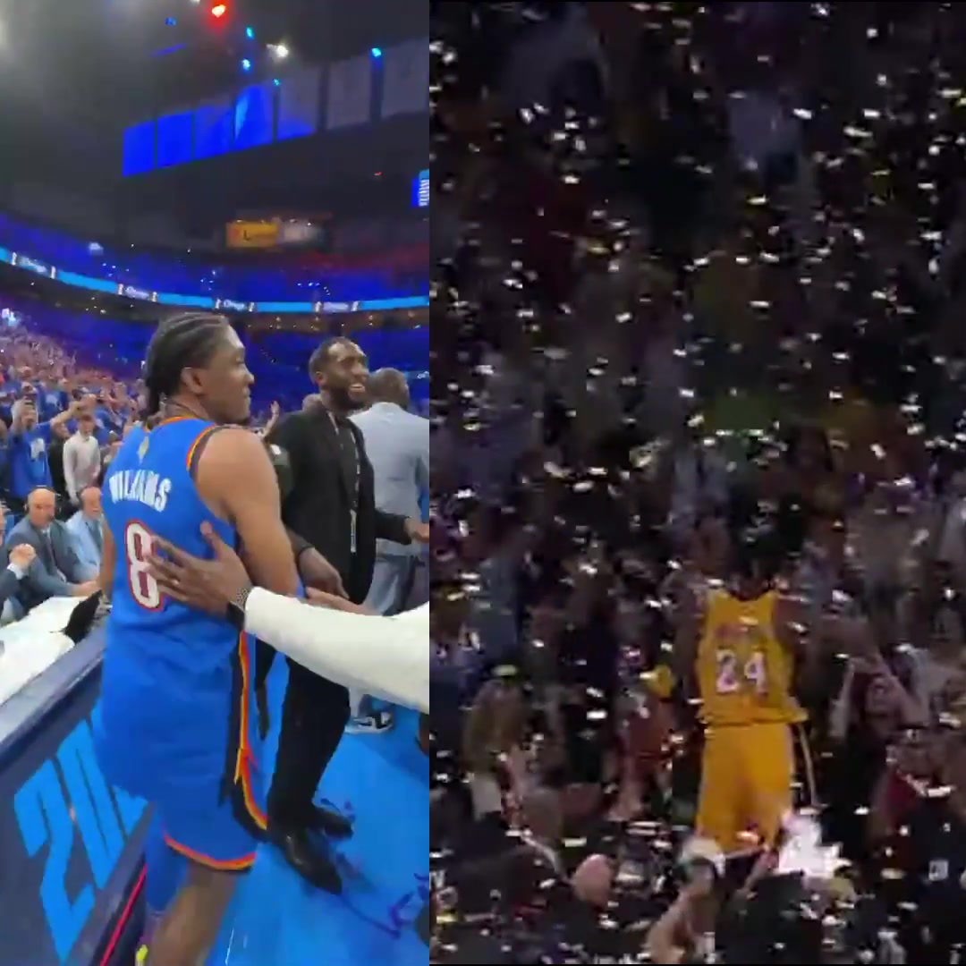 老八致敬曼巴杰伦威夺冠后跳上技术台做出科比同款庆祝动作