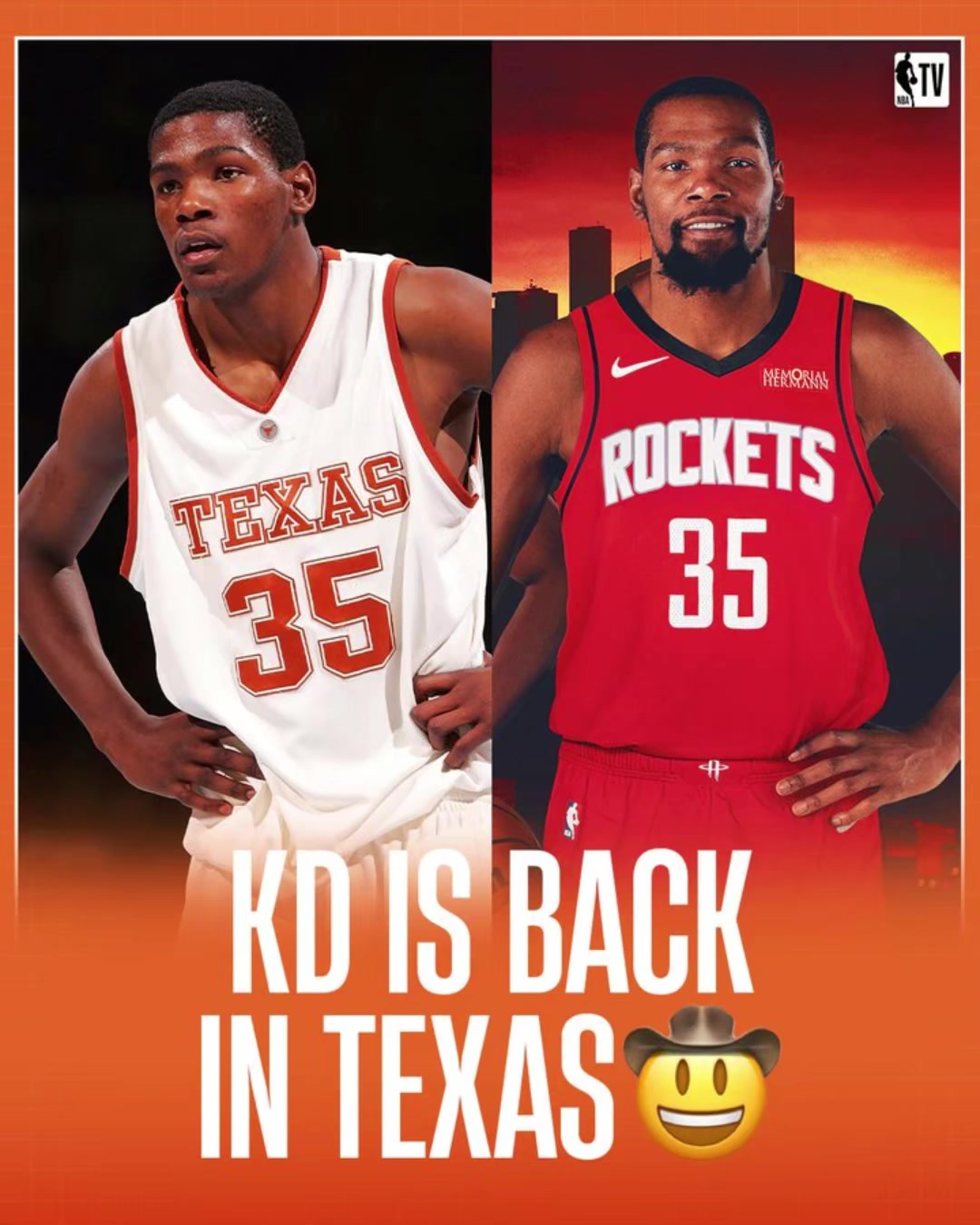 也算一种回归杜兰特在大学后首次重返得克萨斯