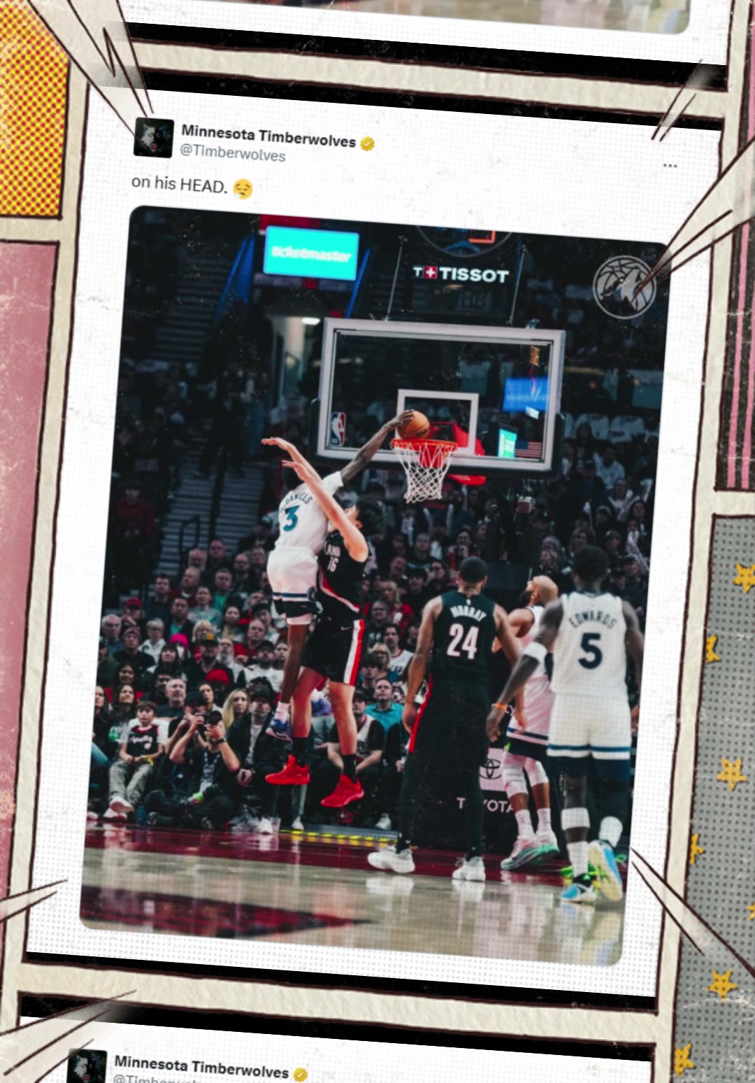 新世界名画森林狼官方晒麦丹隔扣杨瀚森照片小杨今天算交学费了